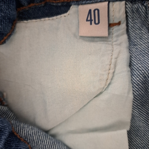 LUNENDER BRAZIL high waist wide leg jeans cut out waistband grunge EMO EU 40 - Picture 8 of 14